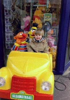 In de auto met Ernie
